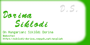dorina siklodi business card